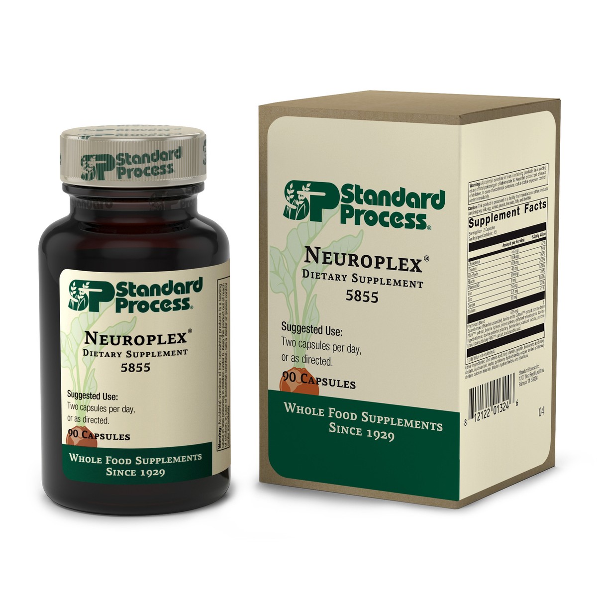 Standard Process Neuroplex – 90 Capsules, Supports Nervous System & Cognitive Function