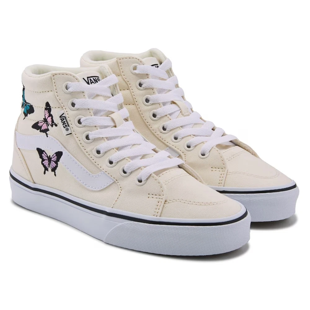 Sneakers alte donna nuove VANS Filmore Hi ricamate Butterfly Mars taglia 8 5