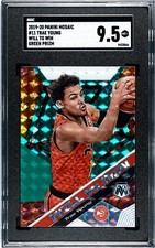 2019 Panini Mosaic #11 Trae Young Will To Win GREEN PRIZM SGC 9.5
