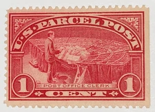 TRAVELSTAMPS: 1913 US SCOTT #Q1 ,1c PARCEL POST, OFFICE CLERK , MINT, OG HINGED