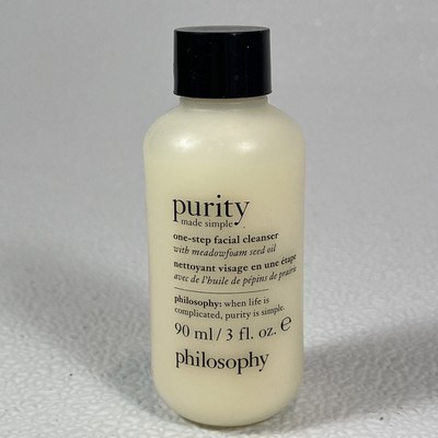 Philosophy Purity Made Simple One Step Facial Cleanser 3 oz. Travel Size New 