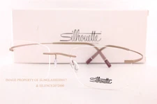 New Silhouette Eyeglass Frames TMA The Icon 5541 DQ 8540 Mercury Sand Titanium