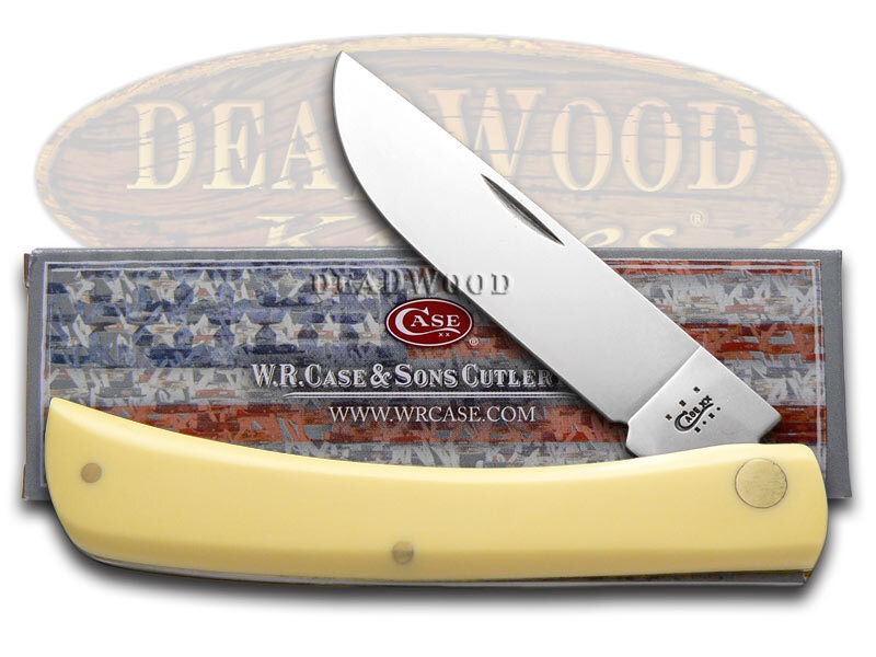 Case xx Knives Sodbuster Yellow Delrin Handle Carbon Steel Pocket Knife