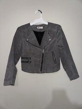 H M Youth 10/11 Girl s Gray Zip Jacket With Pockets