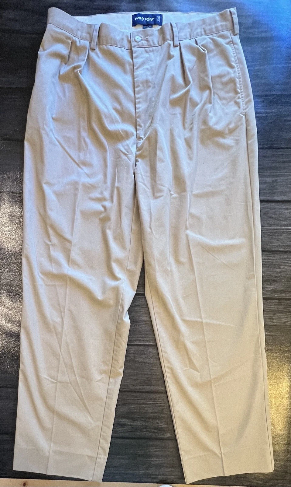 POLO GOLF RALPH LAUREN MEN'S CLASSIC FLAT FRONT PANTS Beige 36/34