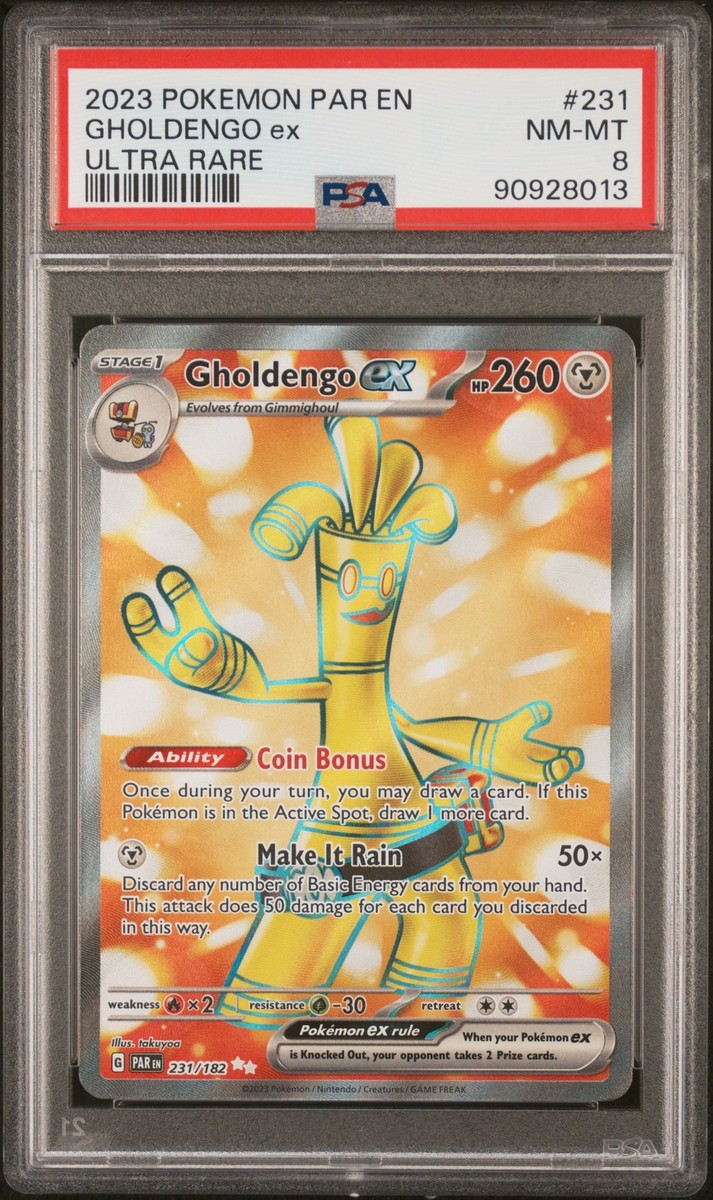 PSA 8 Gholdengo Ex #231 2023 Pokemon Par En-Paradox Rift PSA 8 Gholdengo Ex #231 2023 Pokemon Par En-Paradox Rift