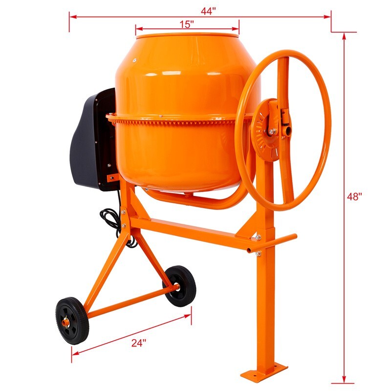 Portable 650W 5 Cu. Ft Electric Concrete Cement Mixer Machine for