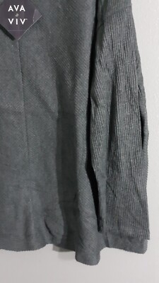 Ava layered tops ♥ grey NEW-WOMAN'S AVA & VIV LONG SLEEVE PULLOVER GRAY BLOUSE TOP.SZ 3X
