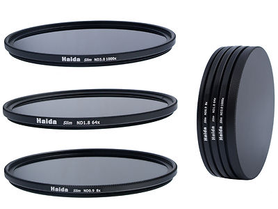 Haida Slim ND Graufilterset ND8x ND64x ND1000x 46mm + Stack Cap
