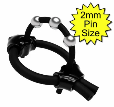 JOANNE'S REVIEWS Bipolar 6mm & 4mm conductive rubber loops / TENS / estim / electrode / Black
