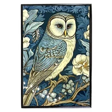 William Morris Owl Jewelry Box Trinket Box Keepsake Art 4x6"