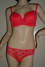 TEZENIS COMPLETO REGGISENO + SLIP PIZZO FUCSIA TAGLIA 5C-L SEXY LINGERIE INTIMO