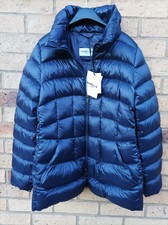 Marella By Max Mara Morfeo Down Puffer Jacket Coat Navy Blue Uk 10 Rrp £315 New