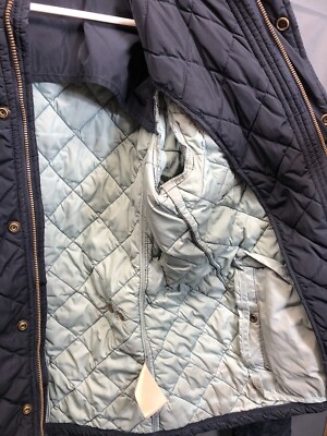 SCOTCH & SODA Jacket Mens Size Medium Quilted Zip Hidden Hood Blue