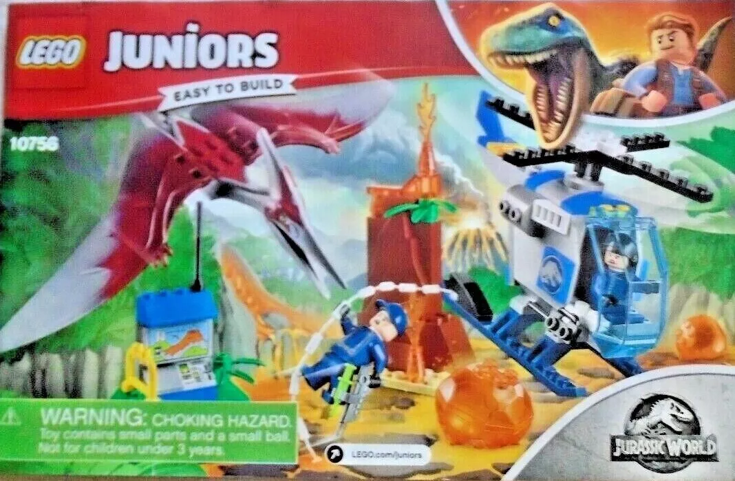 LEGO Juniors 10756 Pteranodon Escape Set Jurassic World COMPLETE Dinosaur 84 pcs