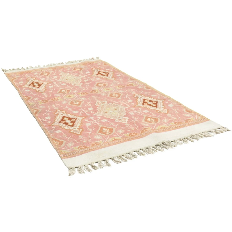 Alfombra de área Oussum mezcla de campo boho flecos alfombra de piso sala alfombra corredor Foto 2 de 4