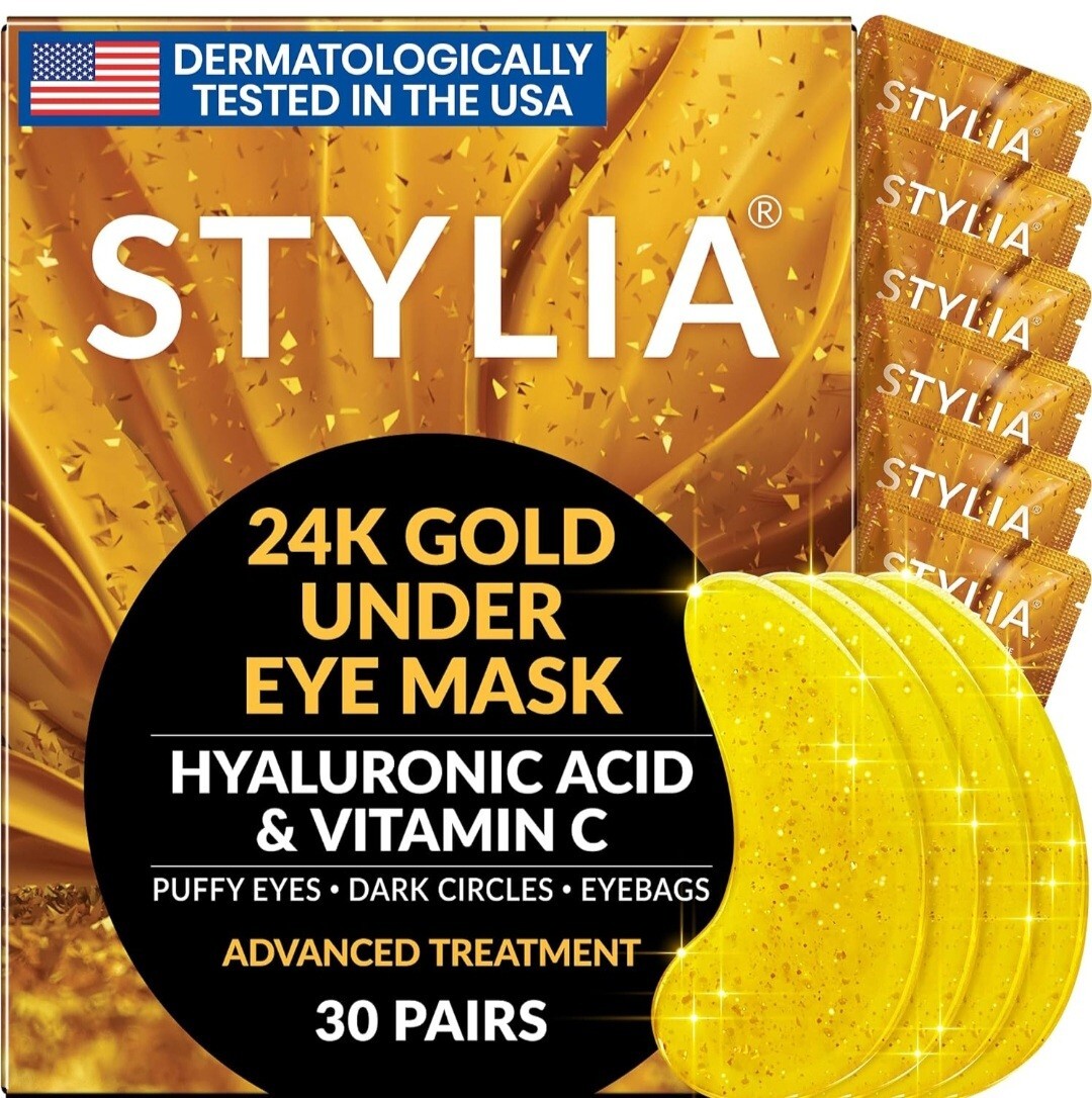 60 Pairs 24K Gold / Marine Collagen Under Eye Gels Pads Puffiness & Dark Circles