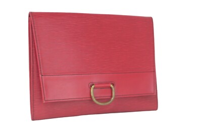LOUIS VUITTON Jena Clutch Bag Red Epi Leather Accessories Second
