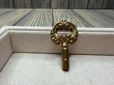 Vintage Ornate Brass Clock Key 1.75" With Decorative Design