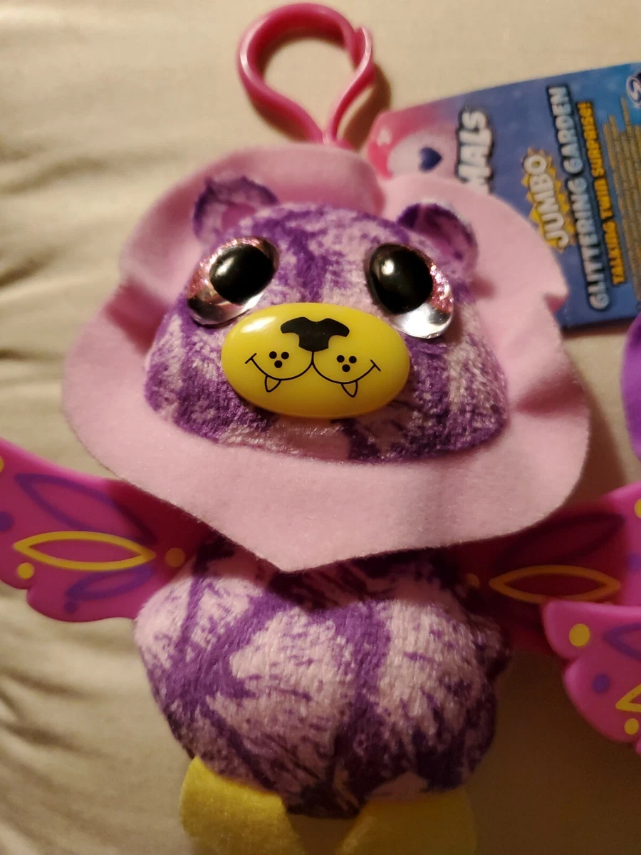 Hatchimals Glittering Garden Talking Twin Plush Clip On Purple