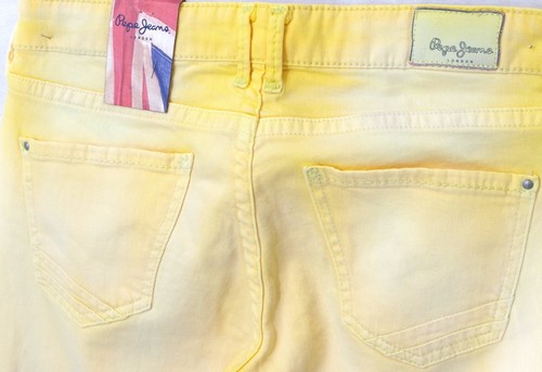 Pepe Jeans Junior Yellow Jeans Used Junior Girl Emery Yellow 16 Years - Picture 3 of 8