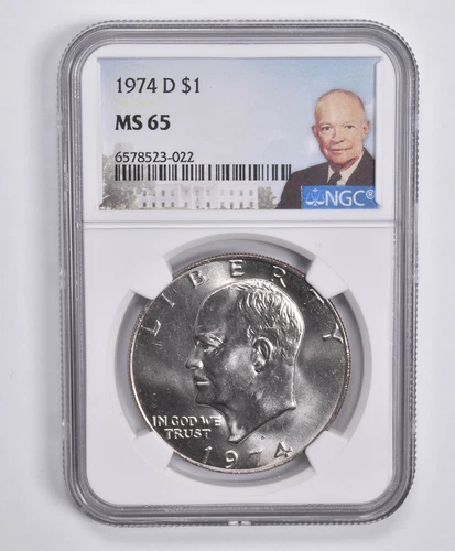 MS65 1974-D Eisenhower Dollar Ike NGC Special Lbl