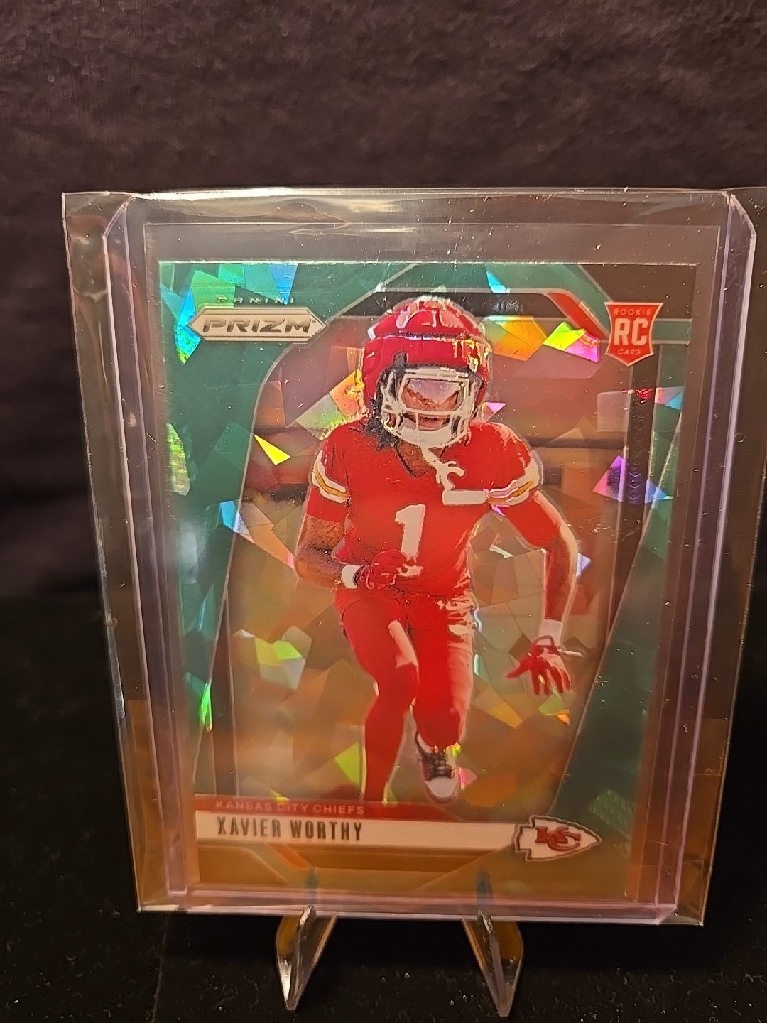 2024 Panini Prizm - Rookies Xavier Worthy #399 Green Ice Prizm (RC)