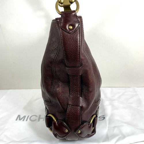 Bolso de Hombro Michael Kors Borgoña Cuero Guijarro Hobo Slouchy Latón + Bolsa para el Polvo - Imagen 6 de 19