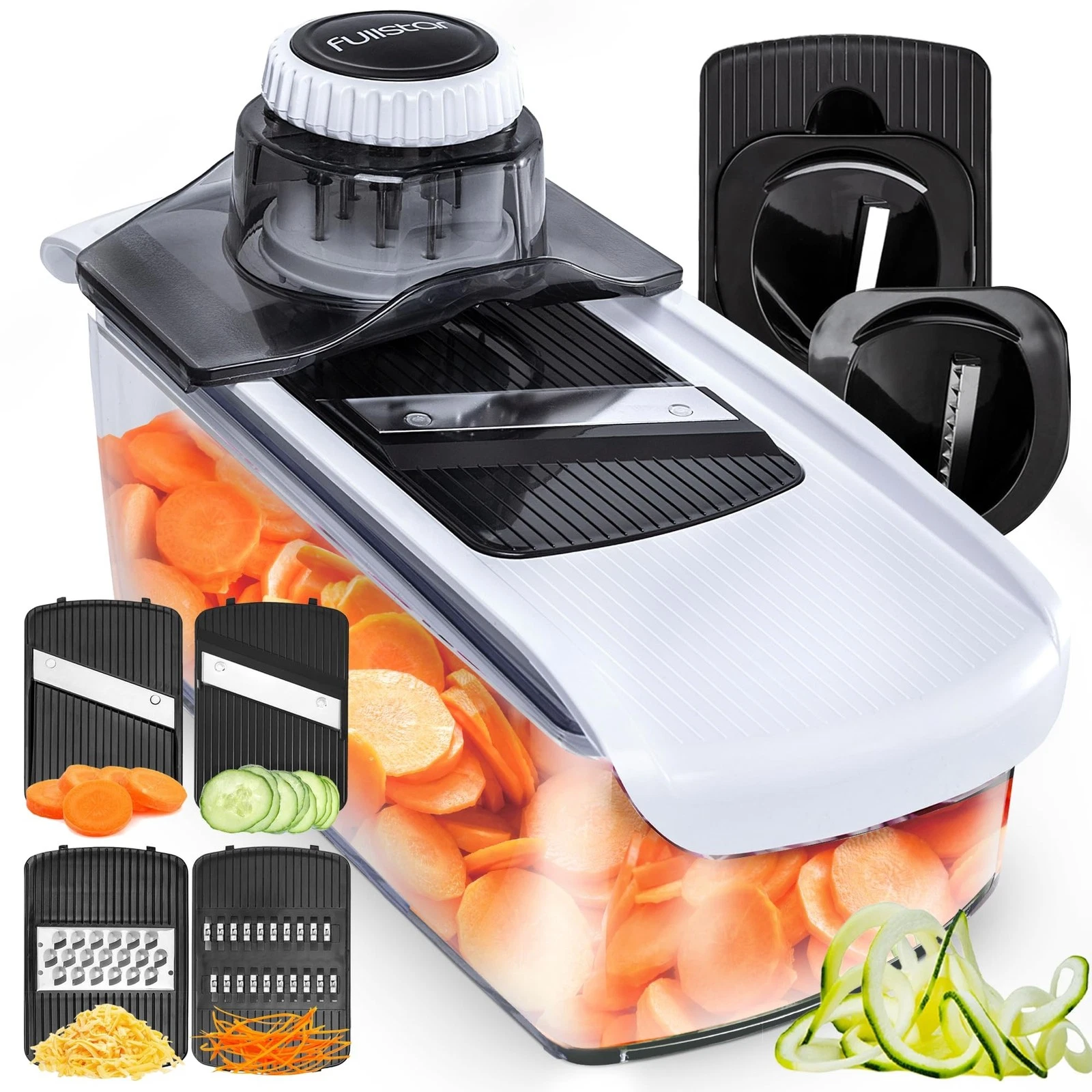 Fullstar Mandoline Slicer for Kitchen, Fruit Cutter, Cheese Grater, Cucumber ...