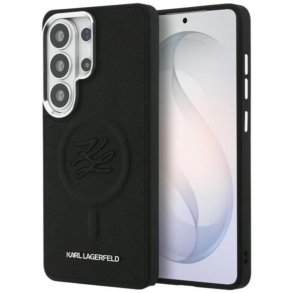 Karl Lagerfeld Galaxy S26 Ultra Black Kunstleder Case With MagSafe Logo