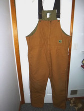 Mens 2XL Berne REG Brown insulated Bib Overalls Work Chore Outdoor Hunting