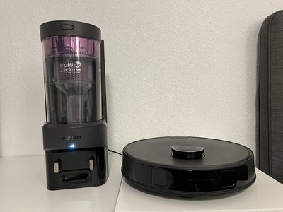 Eureka E10s 2.Gen Saugroboter Wischer, Beutelloser Multi Zyklon Absaugstation