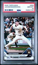 Graded 2025 Topps Now Jacob Misiorowski #833 Rookie RC Card PSA 10 Gem Mint