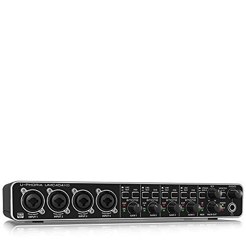 Beringer オーディオインターフェイス UMC404HD U-PHORIA Behringer U-PHORIA UMC404HD USB Audio Interface, Bundle w/4x