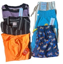 Cat Jack Boys 6 Piece Set - XL 14/16 NWT Shorts, Tops, Swim Trunk Rash Guard