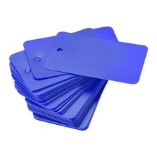 50Pcs Waterproof Eyelet Hole Plastic Shipping Tags,Outdoor Tags 30 x 50mm Blue