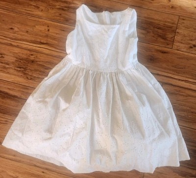  Monnalisa girl's white cotton broderie anglaise Girls 6T