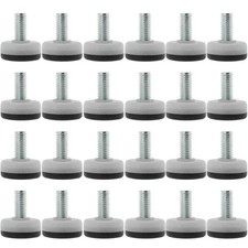 M10 x 20 x 30mm Furniture Glide Leveler Feet Floor Protector for Chair Leg 24pcs