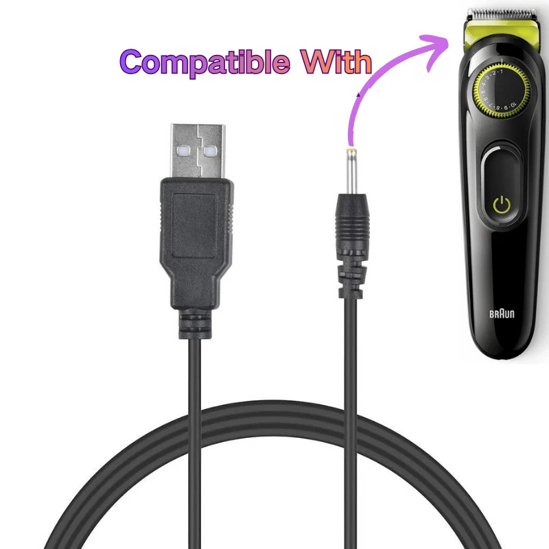 USB Charger Adapter Power Cord for Braun Type 5516 5513 5511