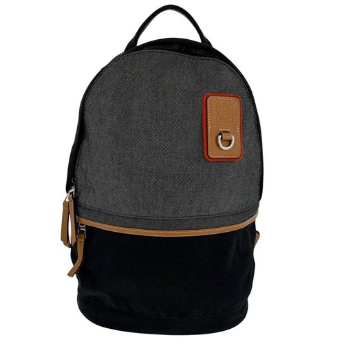 LOEWE Aire Loewe Nature Backpack Canvas Navy Womens Outdoor Travel Bag