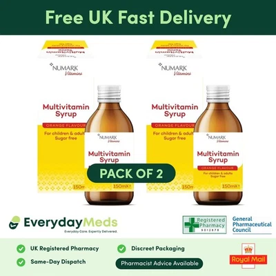 EVERYDAYMEDS x2 Numark Multivitamin Syrup 150ml Energy & Recovery Tonic Metatone Alternative