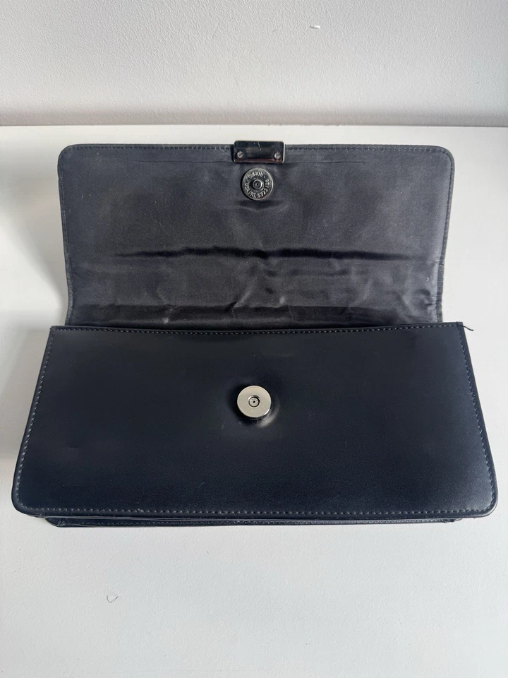 Rare Playboy Clutch Bag Purse Black Leather Good Condition - Image 4 of 4