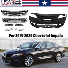 Front Bumper Cover Fascia & Grille Assembly Kit For 2014-2020 Chevrolet Impala