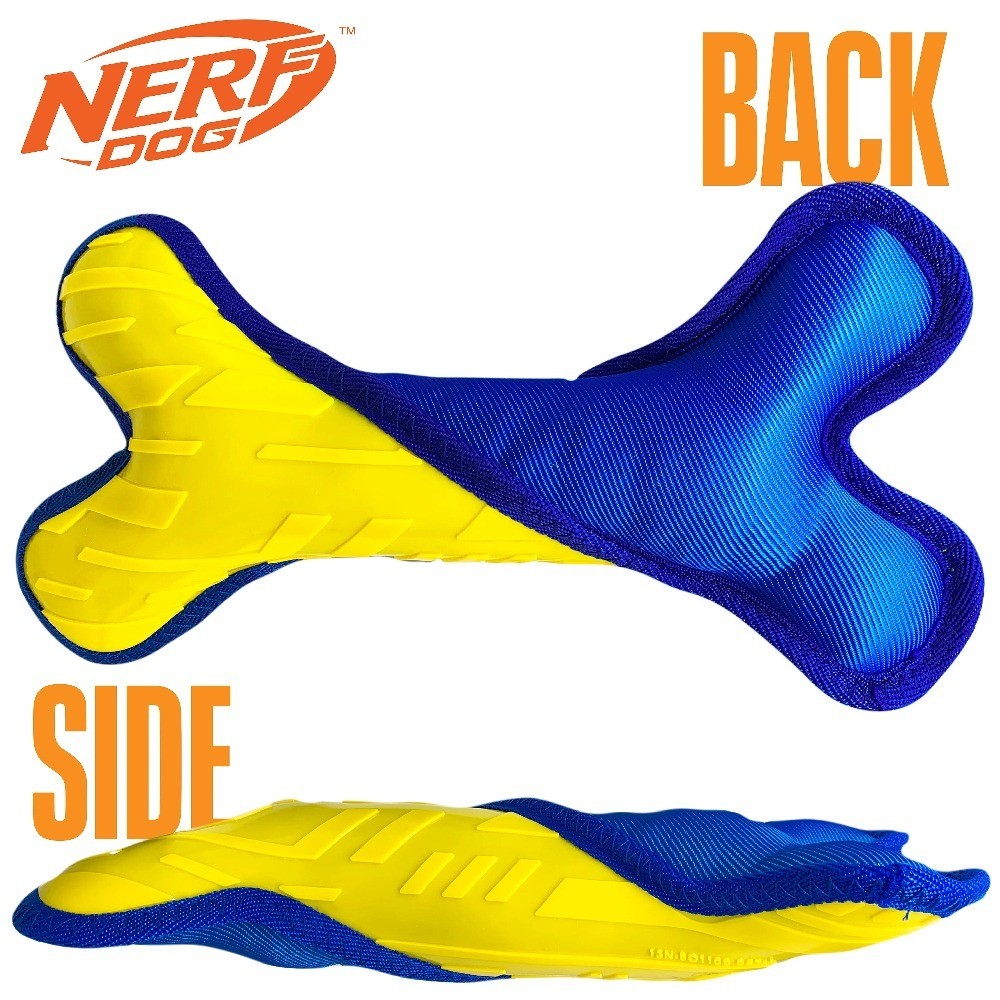 Solid Tuff Nylon Rubber Bone Dog Toy, 11 inch