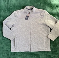 Cremieux 38 Men's XXL NWT Full Zip Hybrid Jacket Sweater Mixed Media Gray