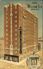 Memphis, Tennessee TN Hotel William Len Linen Original Vintage Postcard
