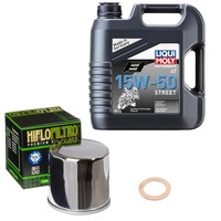 Hiflo ÖLfilter Set Lm 15W-50 Street 4L FüR Triumph Speed Triple 955 Efi 595N 04