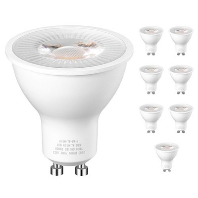 DEWENWILS Dimmable GU10 LED Bulb 8-Pack 7W 5000K Daylight 500LM High CRI