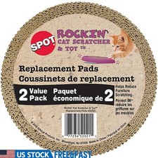 2 Pack Cat Scratcher Refill Corrugated Replacement Pads W/ Catnip Indoor Use