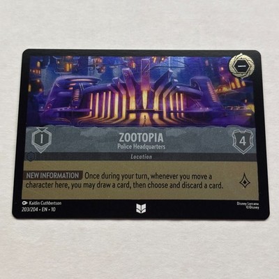 Zootopia 203/204 Disney Lorcana Whispers in the Well Uncommon Cold Foil NM